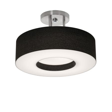 AFX Montclair 2 Light 13" Wide Semi-flush Drum Ceiling Fixture with Laminated Shade Black