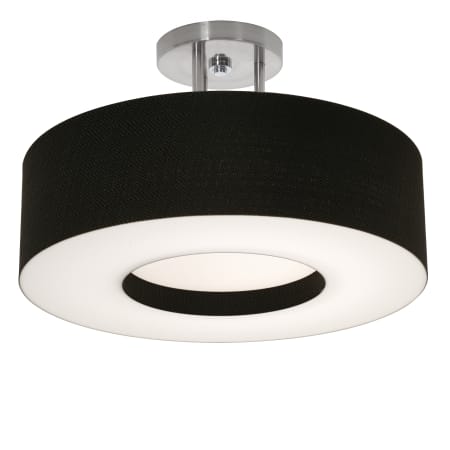 AFX Montclair 2 Light 13" Wide Semi-flush Drum Ceiling Fixture with Fabric Shade Black