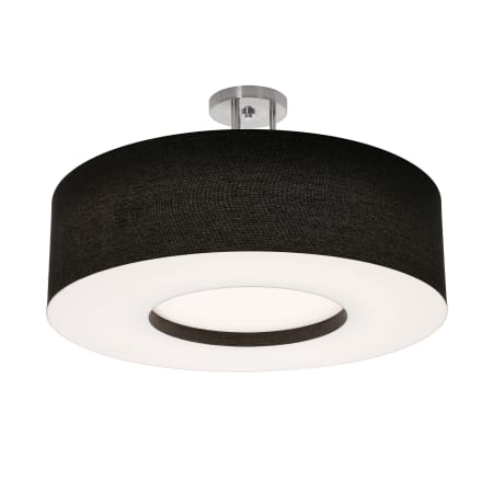 AFX Montclair 24" Wide LED Semi-flush Drum Ceiling Fixture Satin Nickel / Black / White