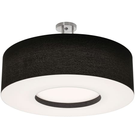 AFX Montclair 4 Light 30" Wide Semi-flush Drum Ceiling Fixture Satin Nickel / Black / White