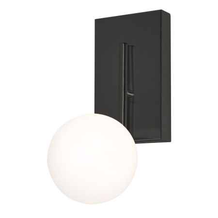 AFX Metropolitan 12" Tall LED Bathroom Sconce with Frosted Glass Shade Black