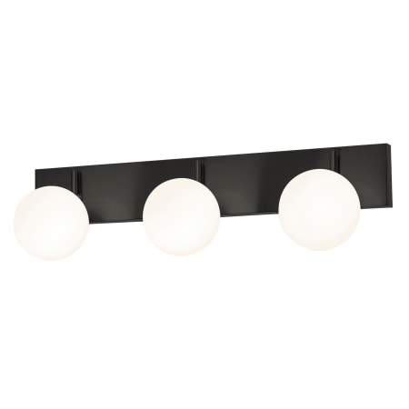 AFX Metropolitan 3 Light 30" Wide LED Vanity Strip with Frosted Glass Shades Black