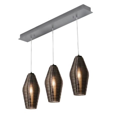AFX Mila 3 Light 36" Wide Linear Pendant Satin Nickel