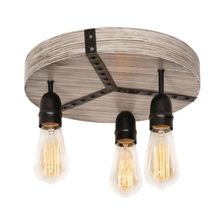 AFX Noah 3 Light 13" Wide Flush Mount Ceiling Fixture Distressed Grey