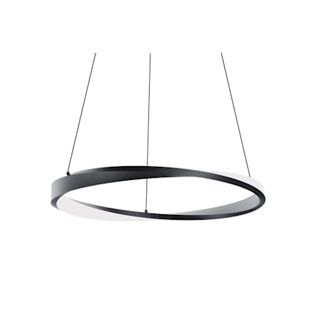 AFX Oberon 24" Wide LED Abstract Pendant Black