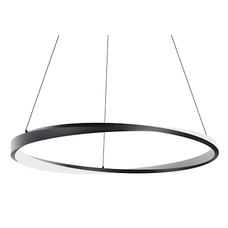 AFX Oberon 32" Wide LED Abstract Pendant Black