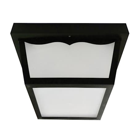 AFX Olden 10" Wide LED Flush Mount Outdoor Ceiling Fixture Black / Frosted