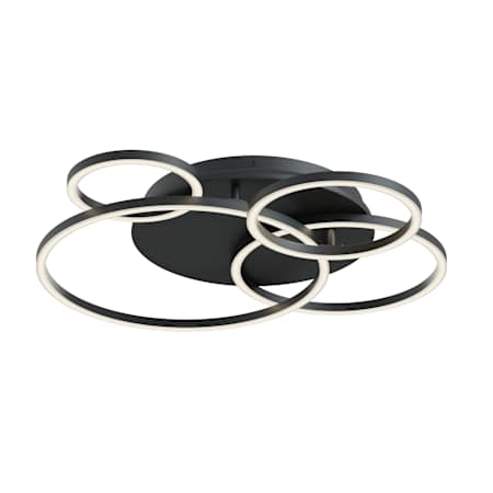 AFX Orbit 24" Wide LED Semi-Flush Ceiling Fixture Black