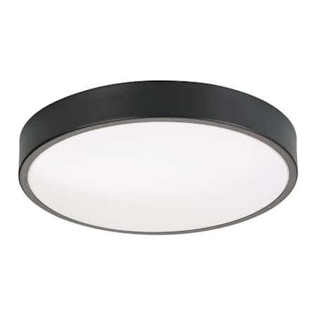 AFX Octavia 14" Wide LED Flush Mount Drum Ceiling Fixture Black