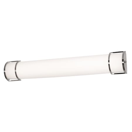 AFX Pacific 48" Wide LED Bath Bar with White Acrylic Shade Satin Nickel / White