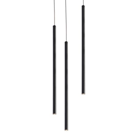 AFX Point 3 Light 6" Wide LED Multi Light Pendant Black