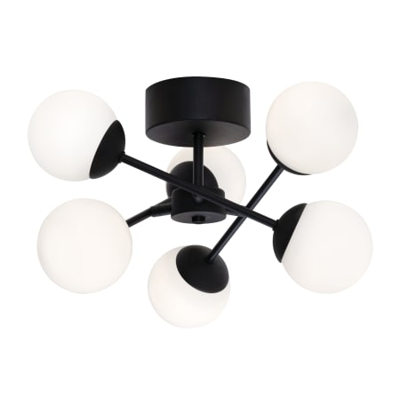 AFX Pearl 16" Wide LED Semi-flush Ceiling Fixture Black / Frosted