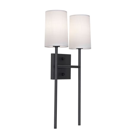 AFX Rose 2 Light 20" Tall Bathroom Sconce Black / White