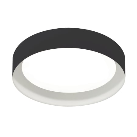 AFX Reveal 12" Wide LED Flush Mount Drum Ceiling Fixture - 120 Volt Black
