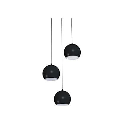 AFX Roxy 3 Light 18" Wide Multi Light Pendant Black