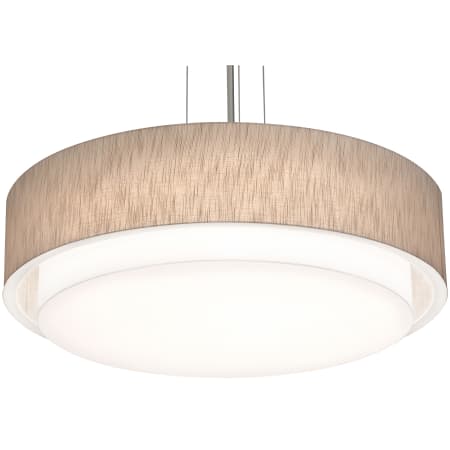 AFX Sanibel 4 Light 32" Wide Pendant Satin Nickel / Jute / White