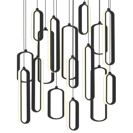 AFX Pendant 24" Wide LED Multi Light Pendant Black