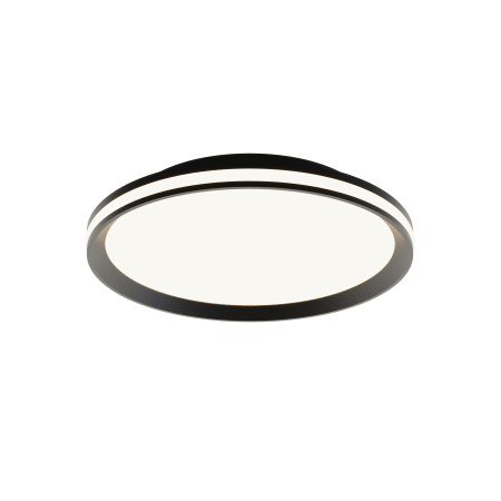 AFX Sona 16" Wide LED Semi-Flush Drum Ceiling Fixture Black / White