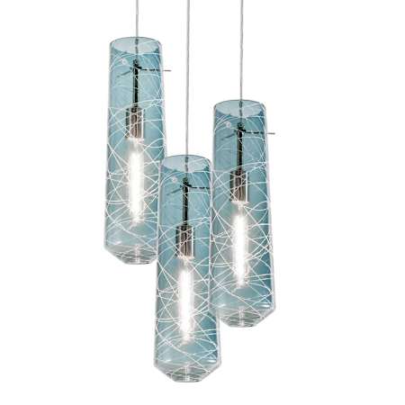 AFX Spun 3 Light 16" Wide Multi Light Pendant Satin Nickel