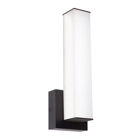 AFX Tad 14" Tall LED Bathroom Sconce with White Acrylic Shade Black / Frosted