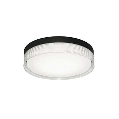 AFX Tribeca 12" Wide Flush Mount Drum Ceiling Fixture Black / Clear