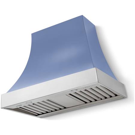 AGA Cascade Series 600 CFM 36 Inch Wide Wall Mounted Range Hood with Mounting Bars Carnaby Blue