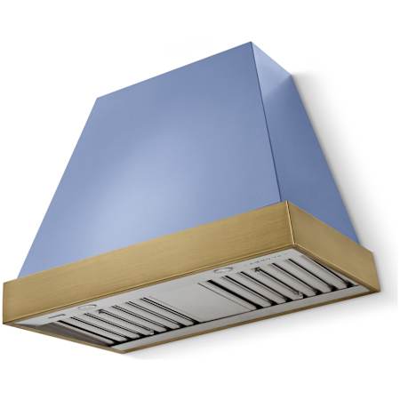 AGA Euclid Series 600 CFM 36 Inch Wide Wall Mounted Range Hood with 3 Speeds and Push Button Controls Carnaby Blue