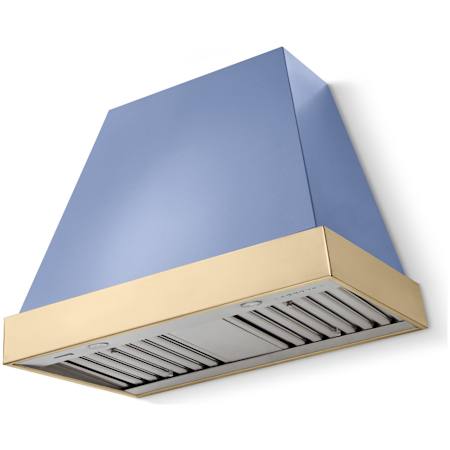 AGA Euclid Series 600 CFM 36 Inch Wide Wall Mounted Range Hood with 3 Speeds and Made in America Carnaby Blue