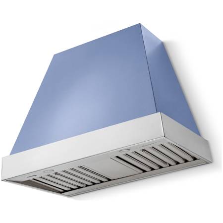 AGA Euclid Series 600 CFM 36 Inch Wide Wall Mounted Range Hood with 3 Speeds and Dishwasher Safe Filters Carnaby Blue