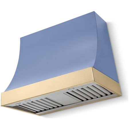 AGA Marquee Series 600 CFM 36 Inch Wide Wall Mounted Range Hood with 3 Speeds and Made in America Carnaby Blue
