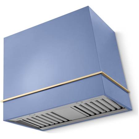 AGA Loge Series 600 CFM 36 Inch Wide Wall Mounted Range Hood with Push Button Controls Carnaby Blue