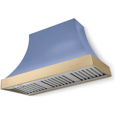 AGA Cascade Series 1,200 CFM 48 Inch Wide Wall Mounted Range Hood with 3 Speeds and Made in America Carnaby Blue