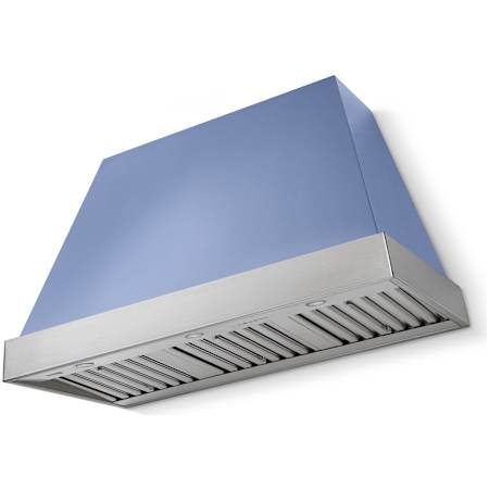 AGA Euclid Series 1,200 CFM 48 Inch Wide Wall Mounted Range Hood with Dishwasher Safe Filters Carnaby Blue