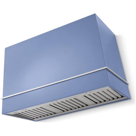 AGA Loge Series 1,200 CFM 48 Inch Wide Wall Mounted Range Hood with Mounting Bars Carnaby Blue