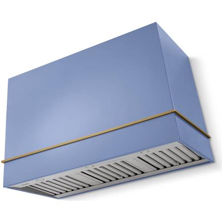 AGA Loge Series 1,200 CFM 48 Inch Wide Wall Mounted Range Hood with 3 Speeds and Push Button Controls Carnaby Blue