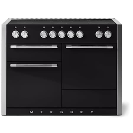 AGA Mercury Series 48 Inch Wide 6 Cu. Ft. Slide In Induction Range with Glide Out Broiler System™ Ashe Black