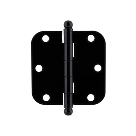 Ageless Iron Rustic Black 3.5" Residential Ball Tip Farmhouse Door Hinge with 5/8" Radius Corners Black Iron