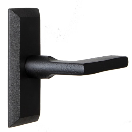 Ageless Iron Vale  - Rustic Cast Iron Right Handed Non-Turning One Sided Single Dummy Door Lever with Dirk Lever Black Iron