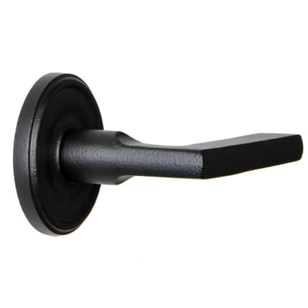 Ageless Iron Loch - Rustic Cast Iron Right Handed Non-Turning One Sided Single Dummy Door Handle with Dirk Lever Black Iron