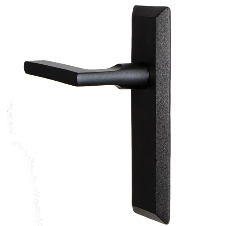 Ageless Iron Keep - Rustic Cast Iron Left Handed Non Turning One Sided Single Dummy Door Handle with Dirk Lever Black Iron
