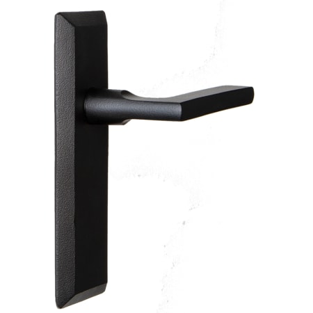 Ageless Iron Keep - Rustic Cast Iron Right Handed Non-Turning One Sided Single Dummy Door Handle with Dirk Lever Black Iron