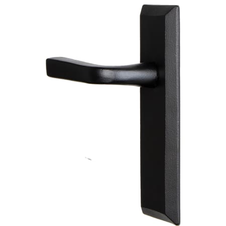 Ageless Iron Keep - Rustic Cast Iron Left Handed Non-Turning One Sided Single Dummy Door Handle with Lance Lever Black Iron