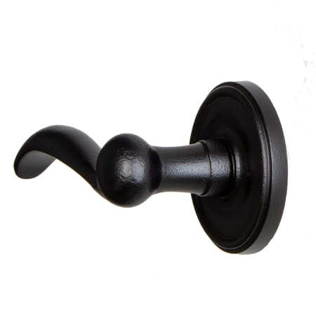 Ageless Iron Loch - Rustic Cast Iron Left Handed Non-Turning One Sided Single Dummy Door Handle with Tine Scroll Lever Black Iron