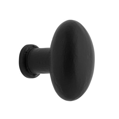 Ageless Iron Rustic Artisan Black Cast Iron Oval Egg Cabinet Knob / Drawer Knob Black Iron