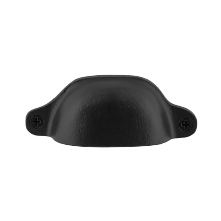 Ageless Iron Rustic Farmhouse Black Cast Iron 3" Center to Center Cabinet Cup Pull / Drawer Cup Pull - Surface Mounted Black Iron