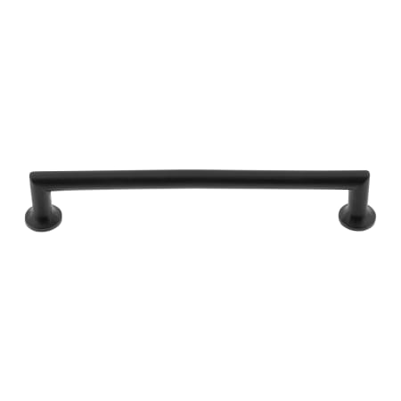 Ageless Iron Rustic Barn Style Black Cast Iron 6" Center to Center Cabinet Handle / Drawer Pull with Angled Ends Black Iron