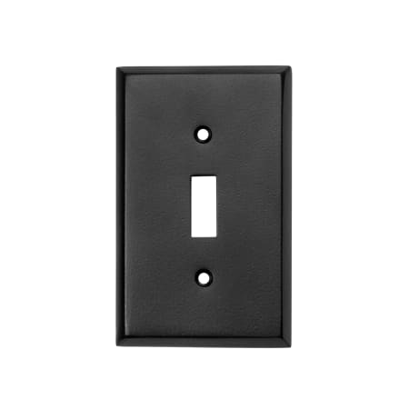 Ageless Iron Rustic Black 4.875" x 3" One Gang Single Toggle Switch Wall Plate Black Iron