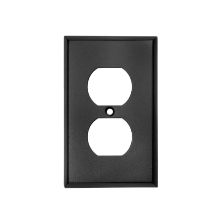 Ageless Iron Rustic Black 4.875" x 3" One Gang Duplex Outlet Wall Plate / Outlet Cover Black Iron