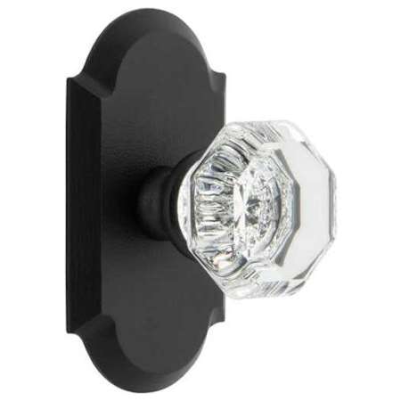 Ageless Iron Krystall Non-Turning One-Sided Dummy Door Knob with Vault Rose Black Iron