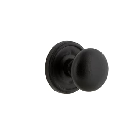 Ageless Iron Loch - Rustic Cast Iron Privacy Door Knob Set with Keep Knob and 2-3/8" Backset Black Iron